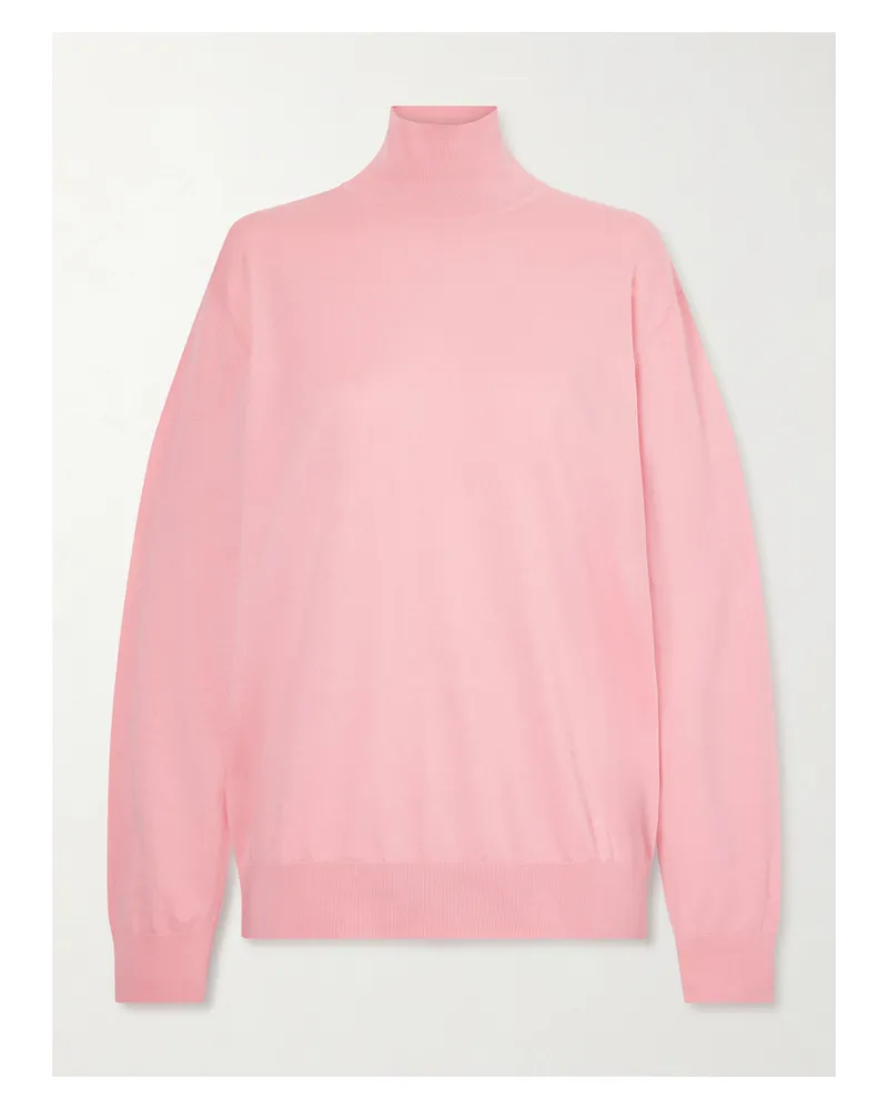 tibi Rollkragenpullover Aus Baumwolle - Pink Pink