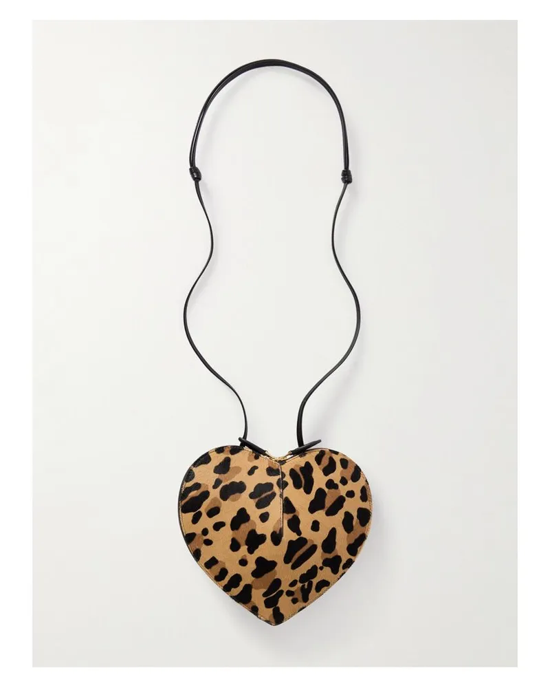 Alaïa Le Coeur Schultertasche Aus Kalbshaar Mit Leopardenprint Und Lederbesätzen - Animal-Print Animal-print
