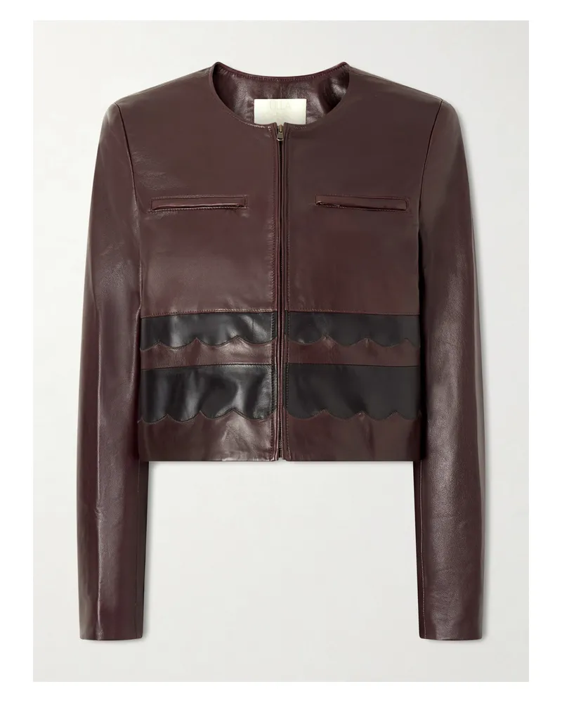 Ulla Johnson Callisto Paneled Leather Jacket - Brown Brown
