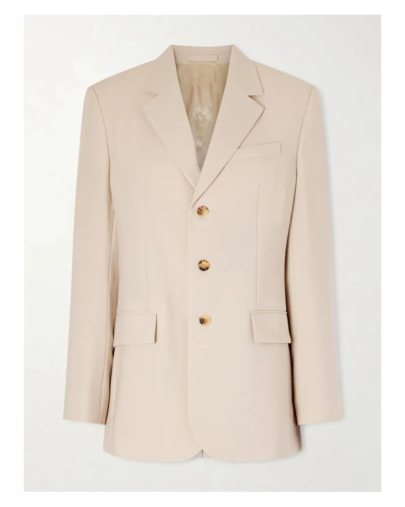 WARDROBE.NYC Blazer Aus Woll-crêpe - Neutral Neutral