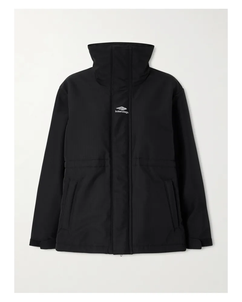 Balenciaga Skijacke Aus Wattiertem Ripstop Mit Stickerei - Schwarz Schwarz