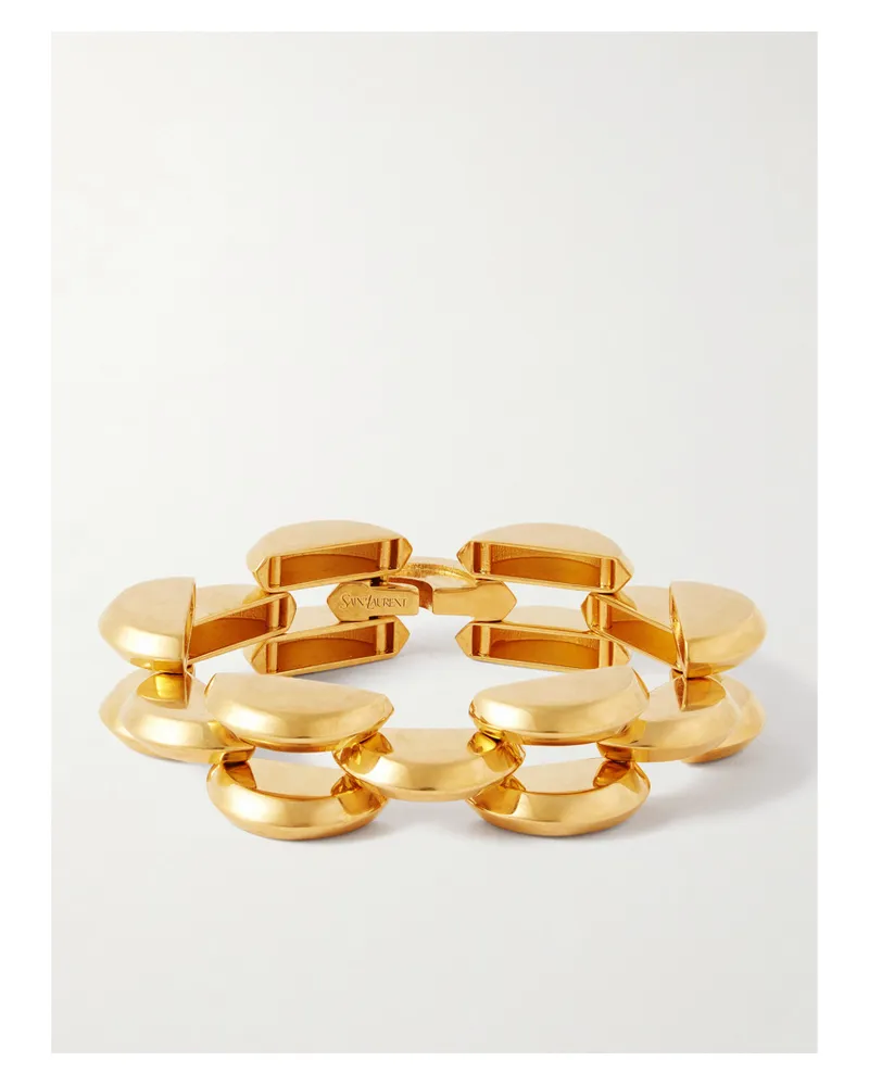 Saint Laurent Goldfarbenes Armband Gold