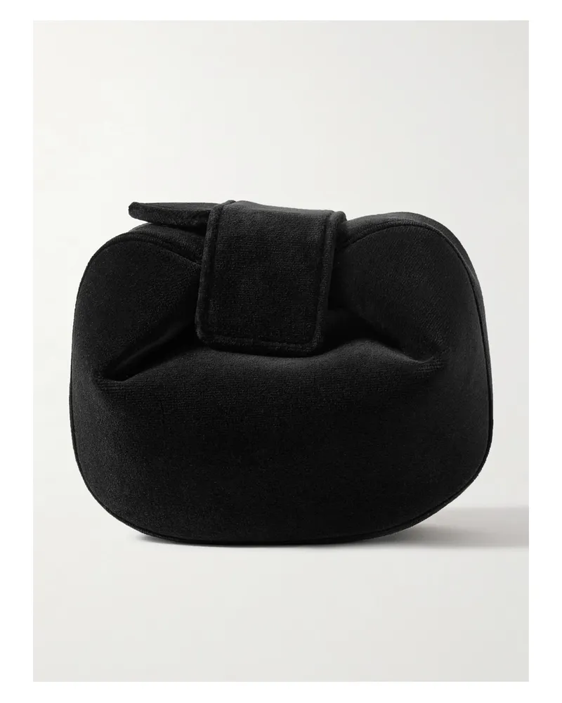 Gabriela Hearst Soft Demi Velvet Clutch - Black Black