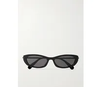 D-moon B1i Cat-eye Acetate And Gunmetal-tone Sunglasses - Black