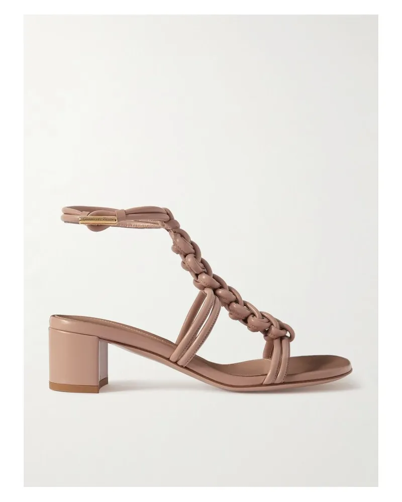 Gianvito Rossi Capua 45 Sandalen Aus Geflochtenem Leder - Orange Orange