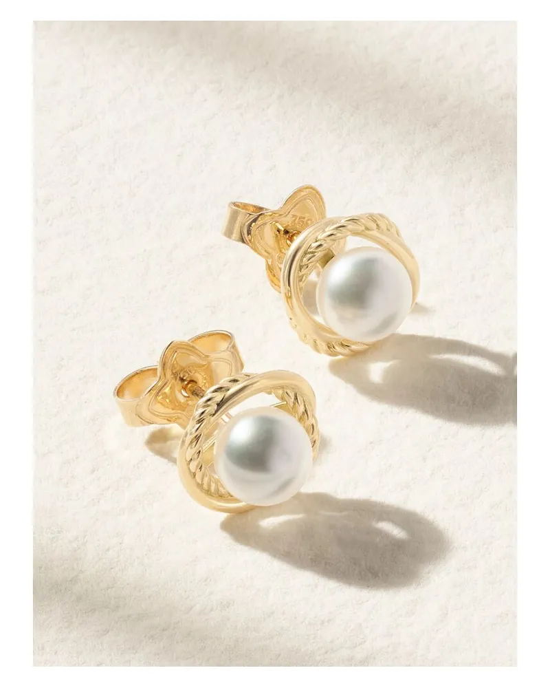 David Yurman Infinity Ohrstecker Aus 18 Karat Gold Mit Perlen Gold