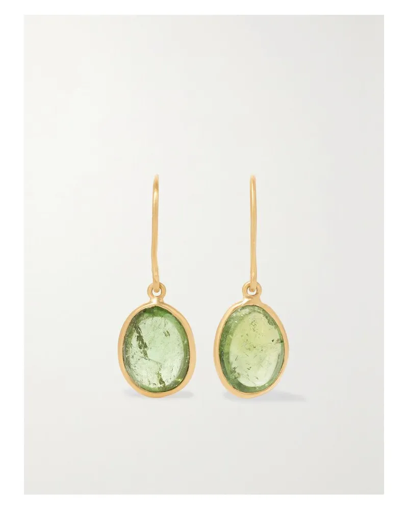 Pippa Small Glacier Ohrringe Aus 18 Karat Gold Mit Turmalinen - Grün Grün
