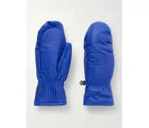 Hilja Fäustlinge Aus Wattiertem Leder Mit Logoprägung - Blau