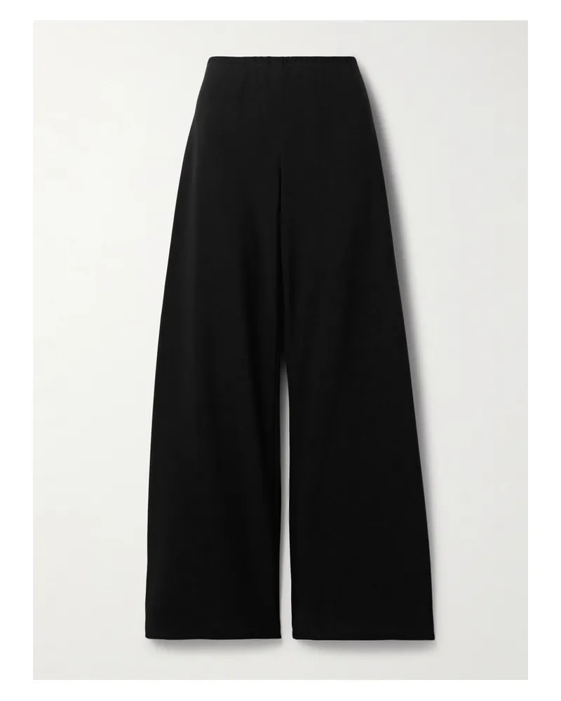 Nili Lotan Marlow Hose Mit Weitem Bein Aus Crêpe - Schwarz Schwarz