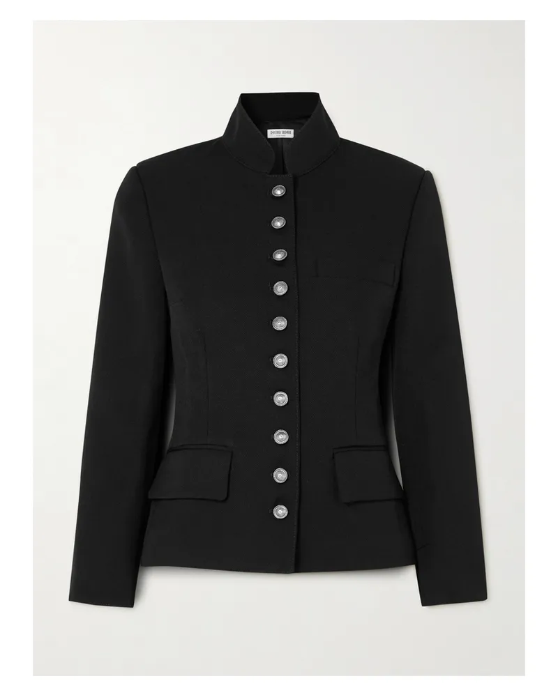 Emporio Sirenuse Tolly Jacke Aus Woll-twill Mit Verzierungen - Schwarz Schwarz