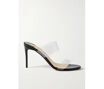 Just Nothing 85 Pvc And Patent-leather Mules - Black