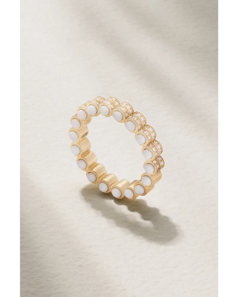L’Atelier Nawbar The Atom Ring Aus 18 Karat Gold Mit Emaille Und Diamanten Gold