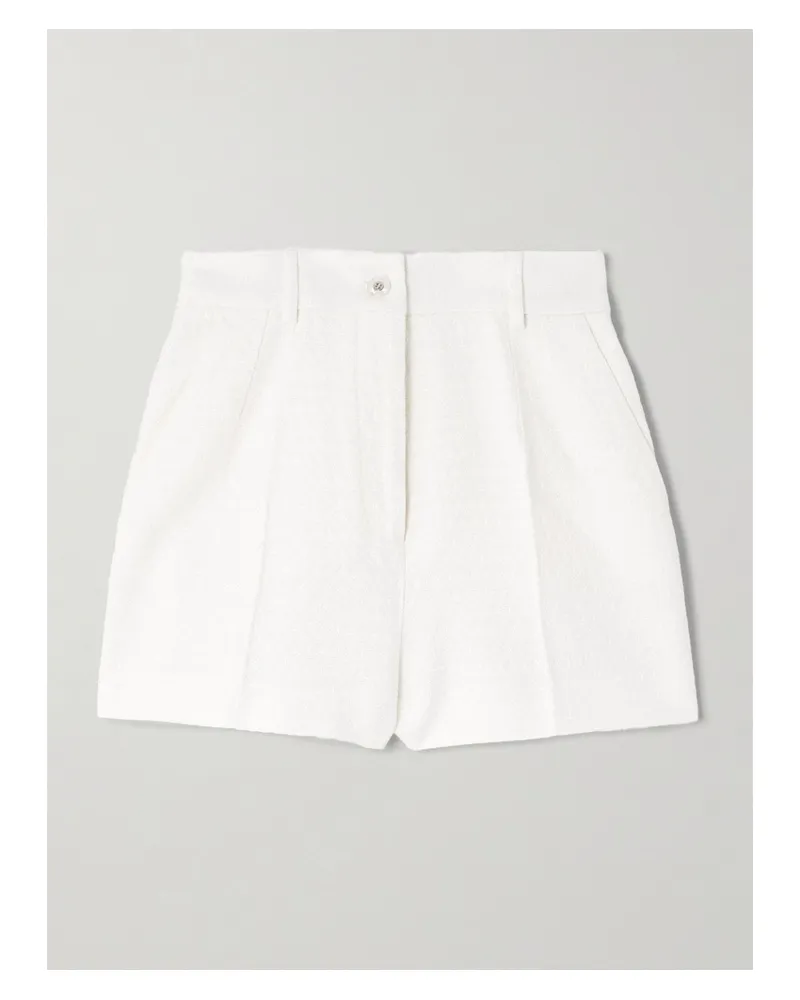 Dolce & Gabbana Shorts Aus Matelassé - Weiß Weiß