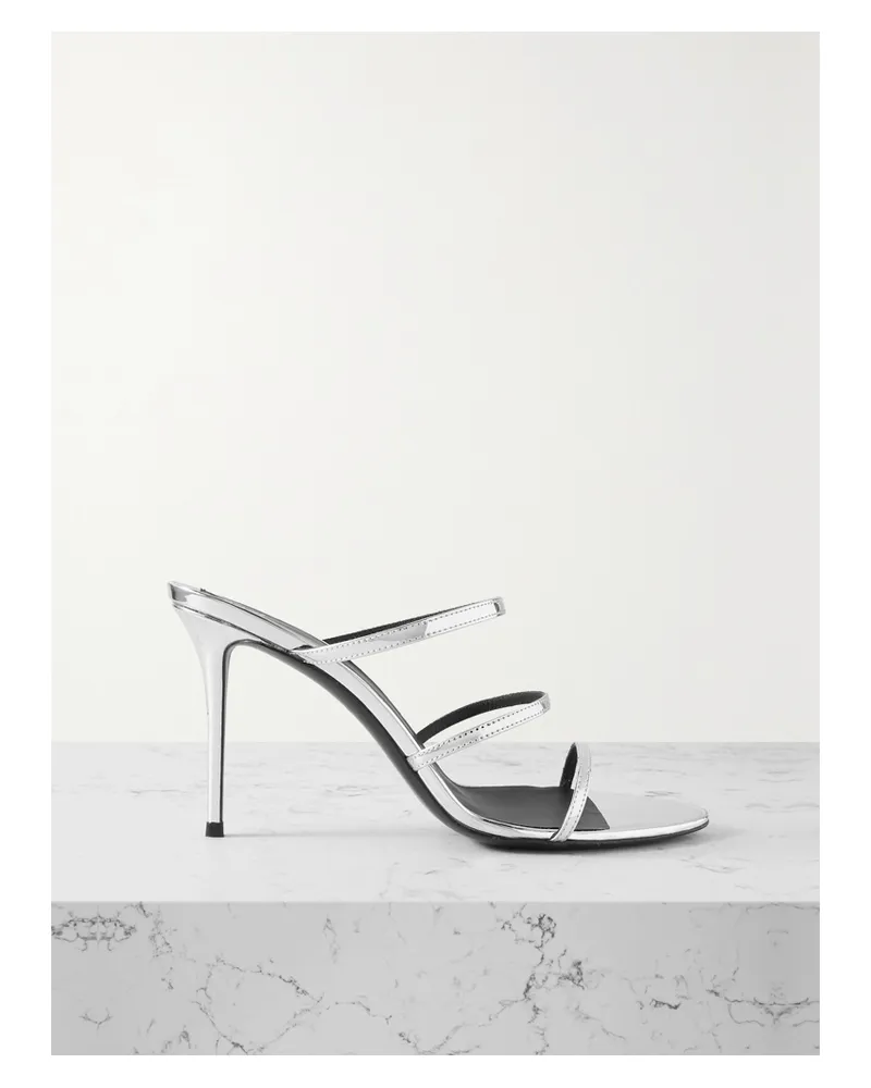 Giuseppe Zanotti Clandestino Sandalen Aus Verspiegeltem Leder - Silber Silber