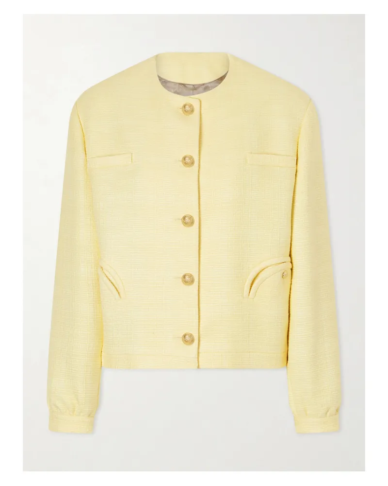 Blazé Milano Gliss Cotton-blend Tweed Jacket - Yellow Yellow
