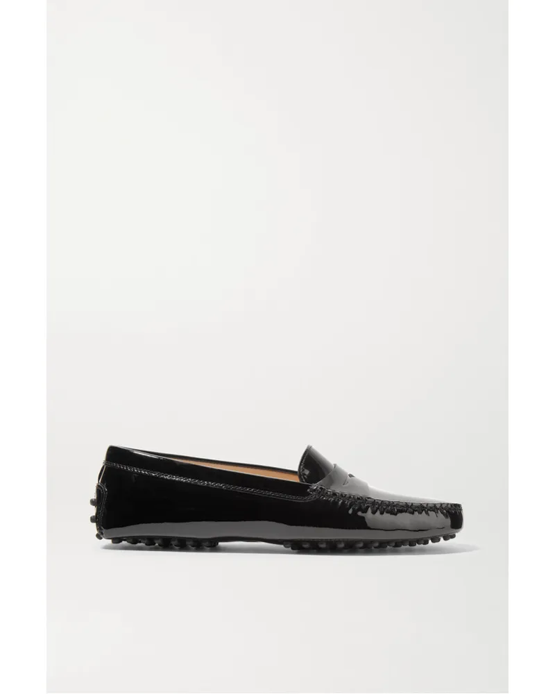 TOD'S Gommino Loafers aus Lackleder Schwarz