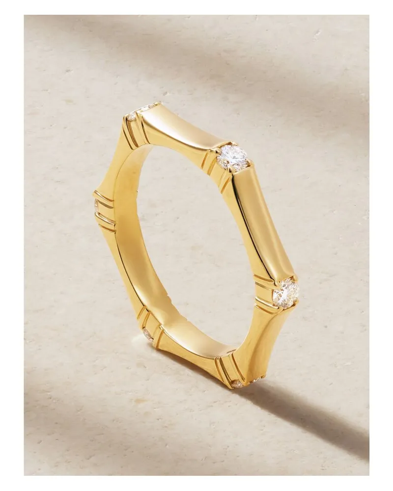 Melissa Kaye Honey Station Ring Aus 18 Karat Gold Mit Diamanten Gold