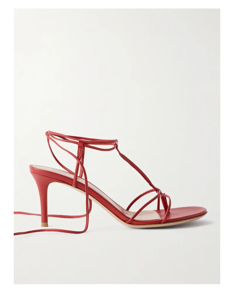Gianvito Rossi 70 Sandalen Aus Leder - Rot Rot