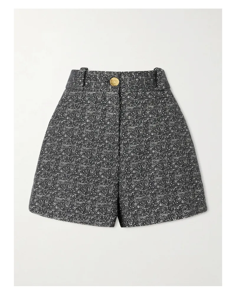 Blazé Milano Antalya Teke Cotton-blend Tweed Shorts - Gray Gray