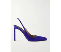 Slingback-pumps Aus Satin - Lila