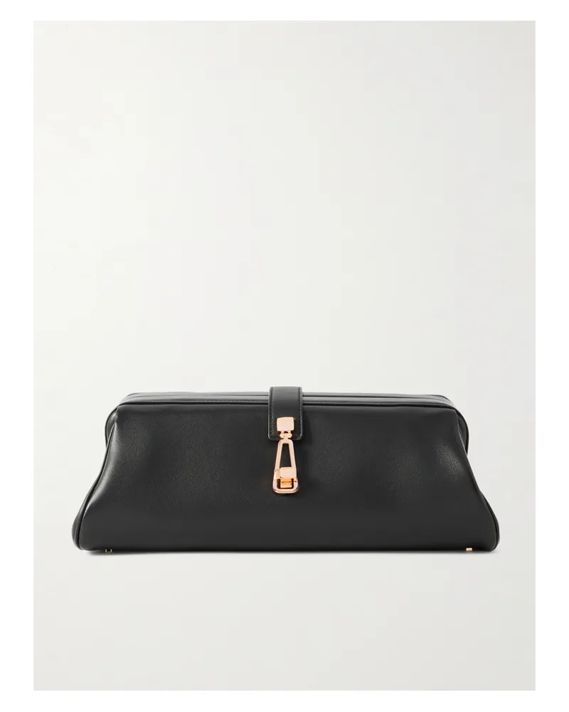 Gabriela Hearst Paola Leather Clutch - Black Black