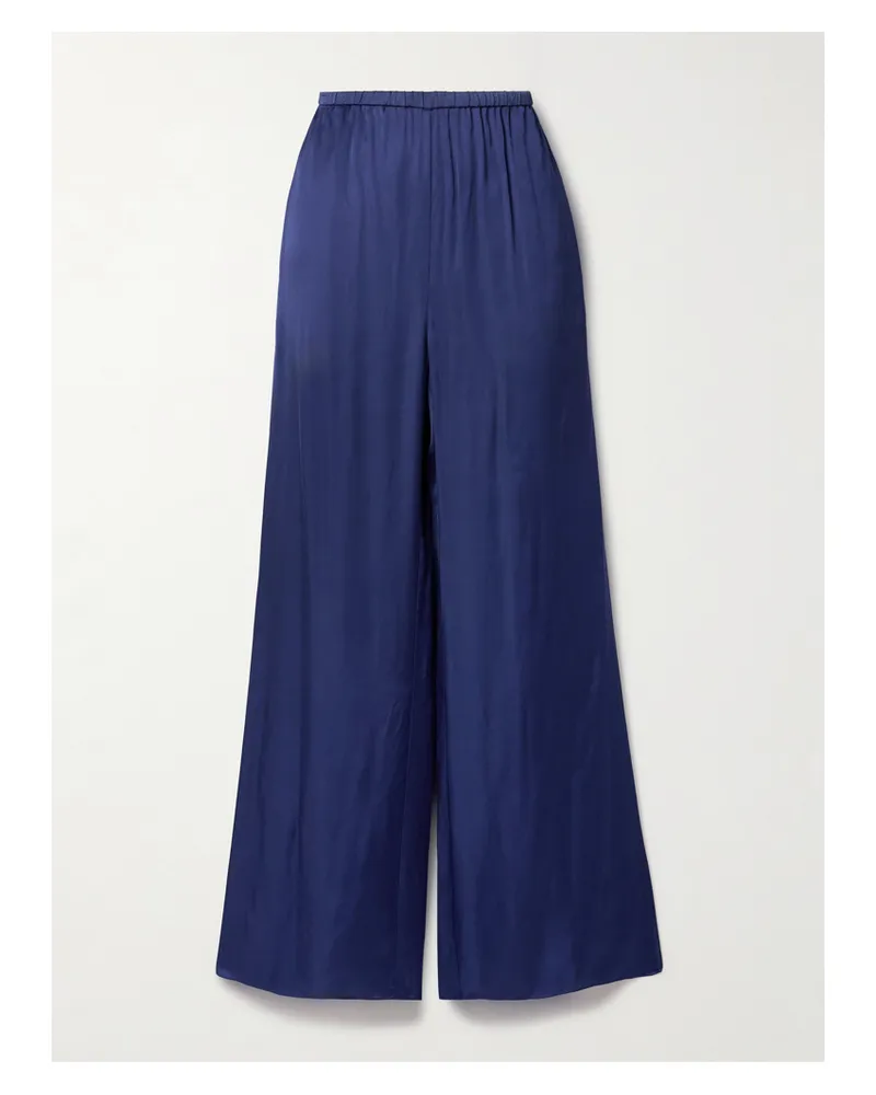 Diane von Furstenberg Gianna Hose Mit Weitem Bein Aus Satin - Blau Blau