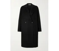Iconic Doppelreihiger Mantel Aus Wolle - Schwarz
