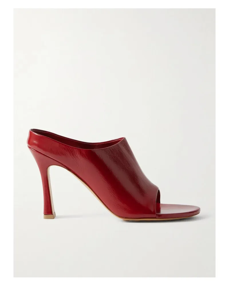 Bottega Veneta Rana Mules Aus Leder - Rot Rot