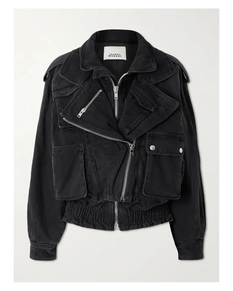 Isabel Marant Aneli Mehrlagige Jeansjacke - Schwarz Schwarz