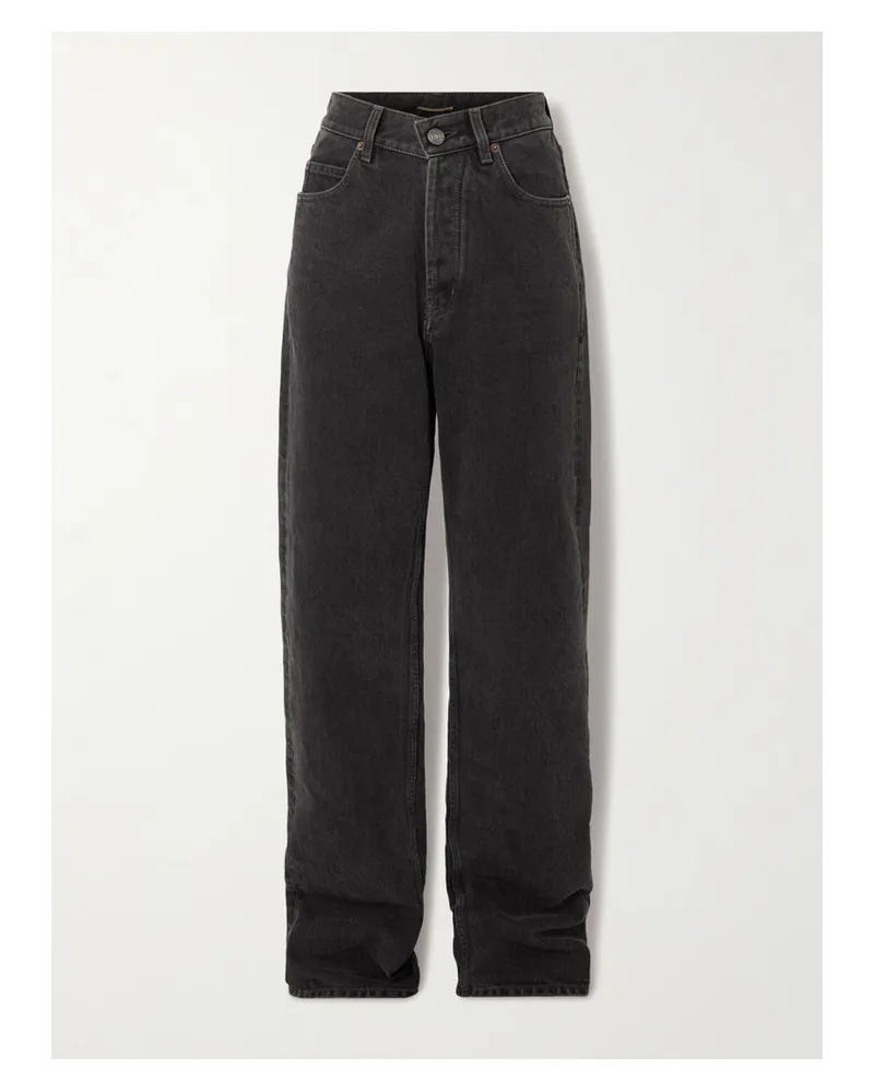 Saint Laurent Jeans Mit Geradem Bein - Schwarz Schwarz