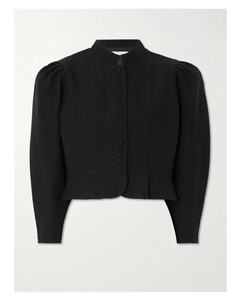 DESTREE Amoako Jacke Aus Woll-twill - Schwarz Schwarz
