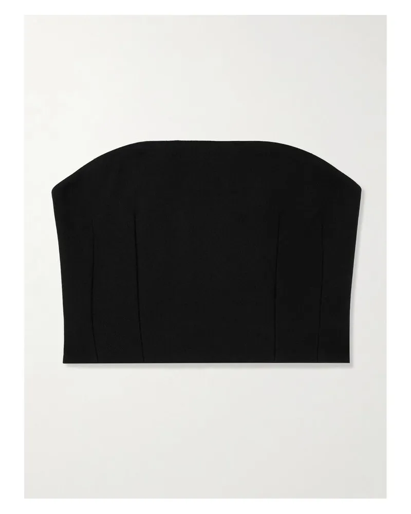 WARDROBE.NYC Bustier Aus Grain De Poudre Aus Einer Wollmischung - Schwarz Schwarz