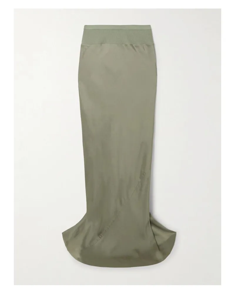 Rick Owens Long Coda Maxirock Aus Charmeuse - Grün Grün