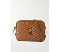 Loulou Medium Matelassé Leather Shoulder Bag - Brown