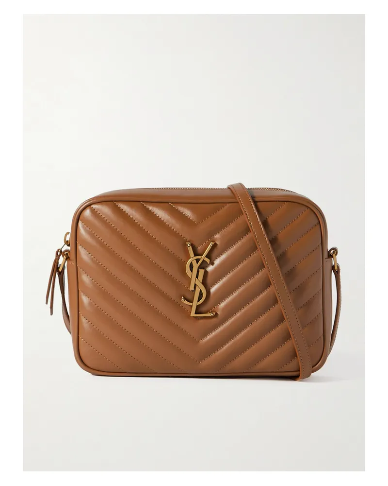 Saint Laurent Lou Medium Quilted Leather Shoulder Bag - Brown Brown