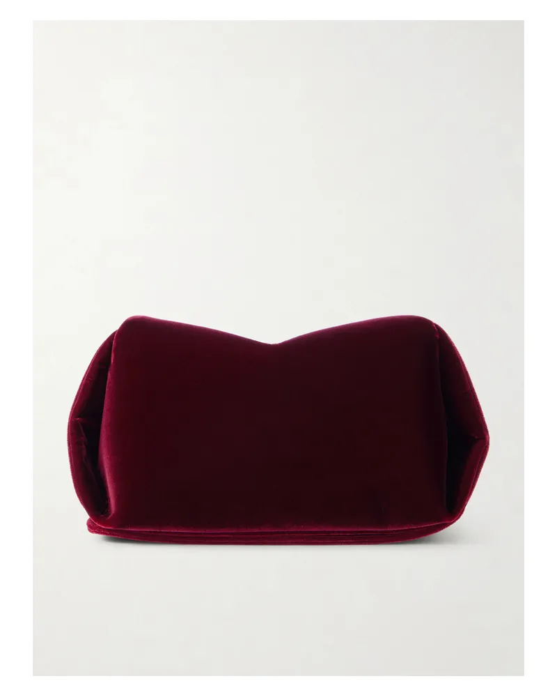 NEOUS Ara Velvet Clutch - Burgundy Burgundy