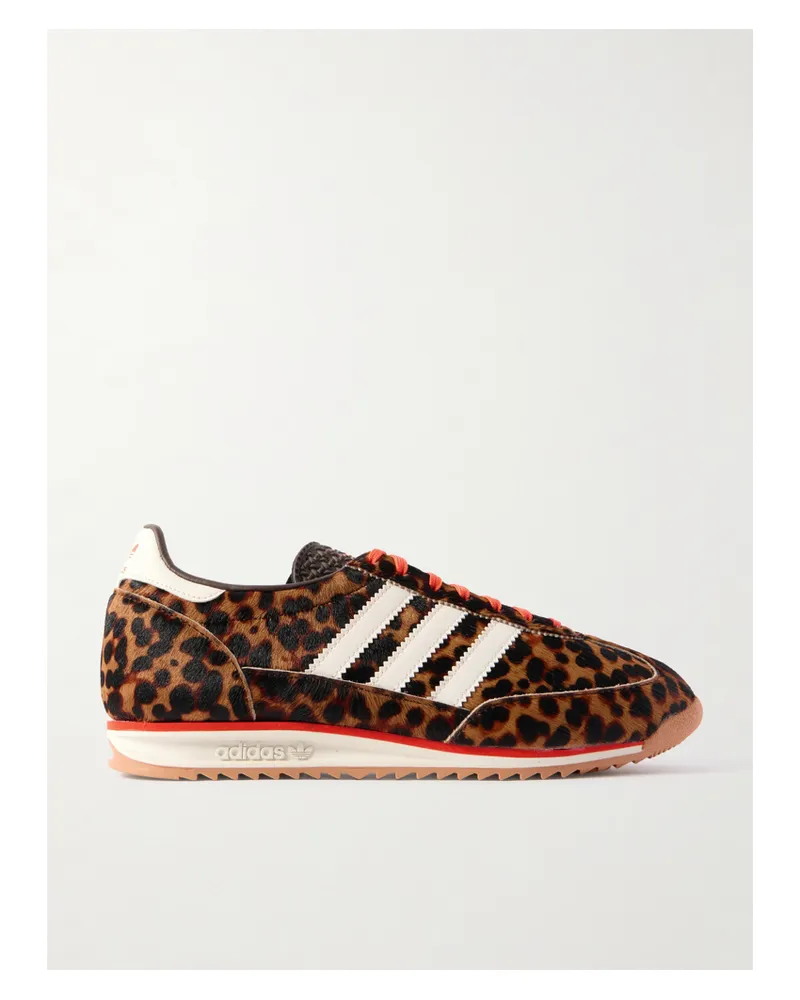 adidas Sl 72 Og Sneakers Aus Leder In Ponyhaaroptik Mit Leopardenprint Und Lederbesätzen - Animal-Print Animal-print