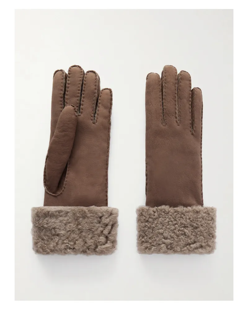 Brunello Cucinelli Shearling Gloves - Brown Brown