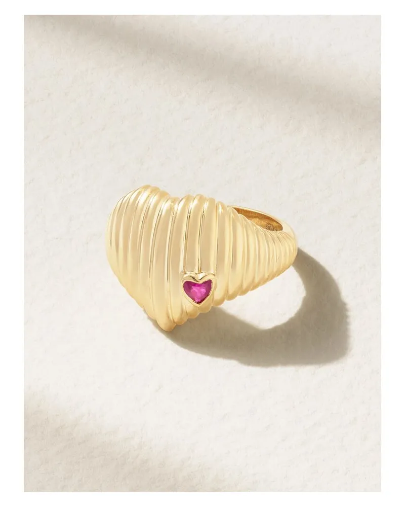 Yvonne Léon Chevaliere Berlingot Ring Aus 9 Karat Gold Mit Rubin Gold