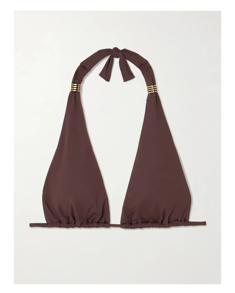 Melissa Odabash Grenada Triangel-bikini-oberteil Mit Verzierungen - Braun Braun