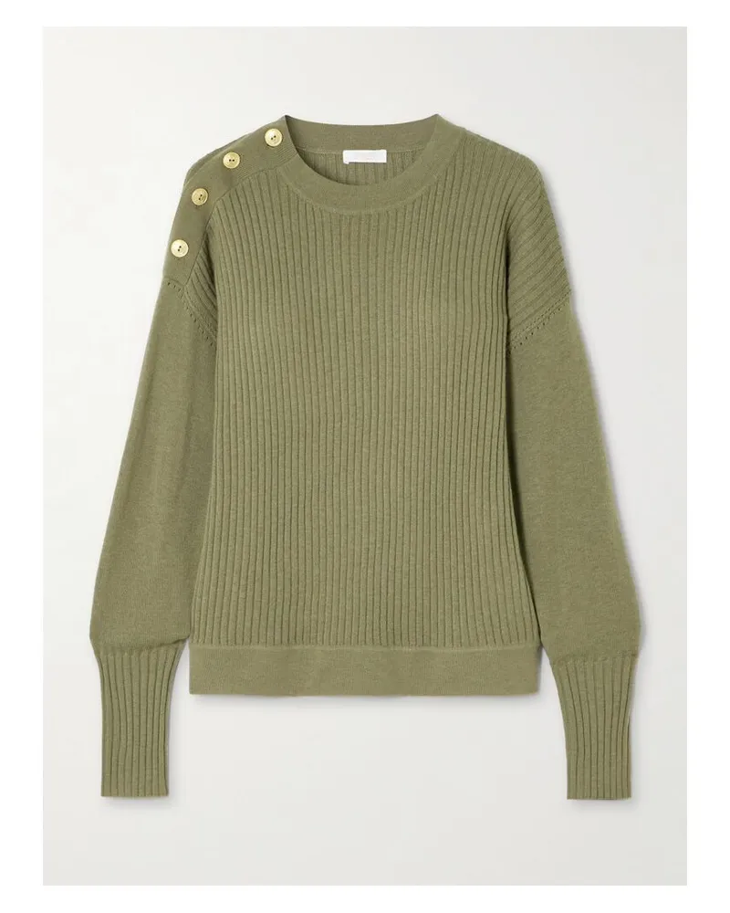 Eres Savoureux Pullover Aus Einer Woll-kaschmirmischung - Grün Grün