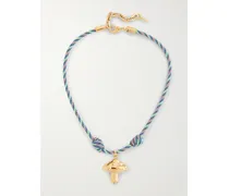 Trippy Gold-plated Cord Necklace - Multi
