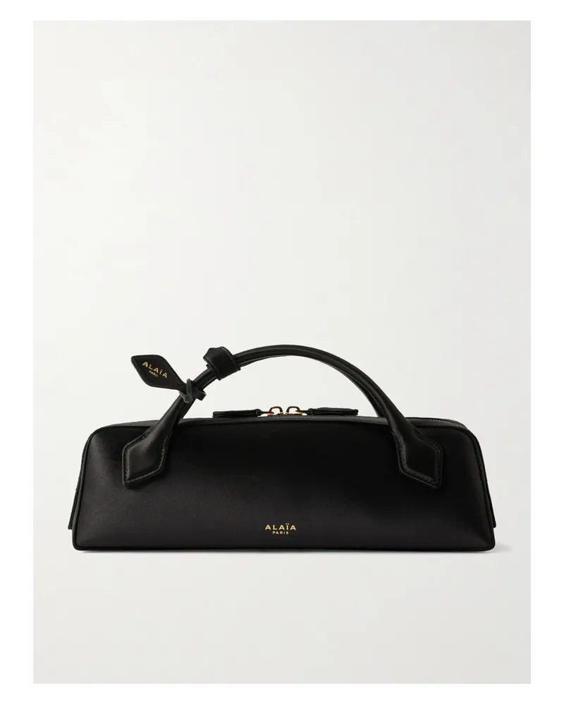 Alaïa Le Teckle Satin Clutch Bag - Black Black