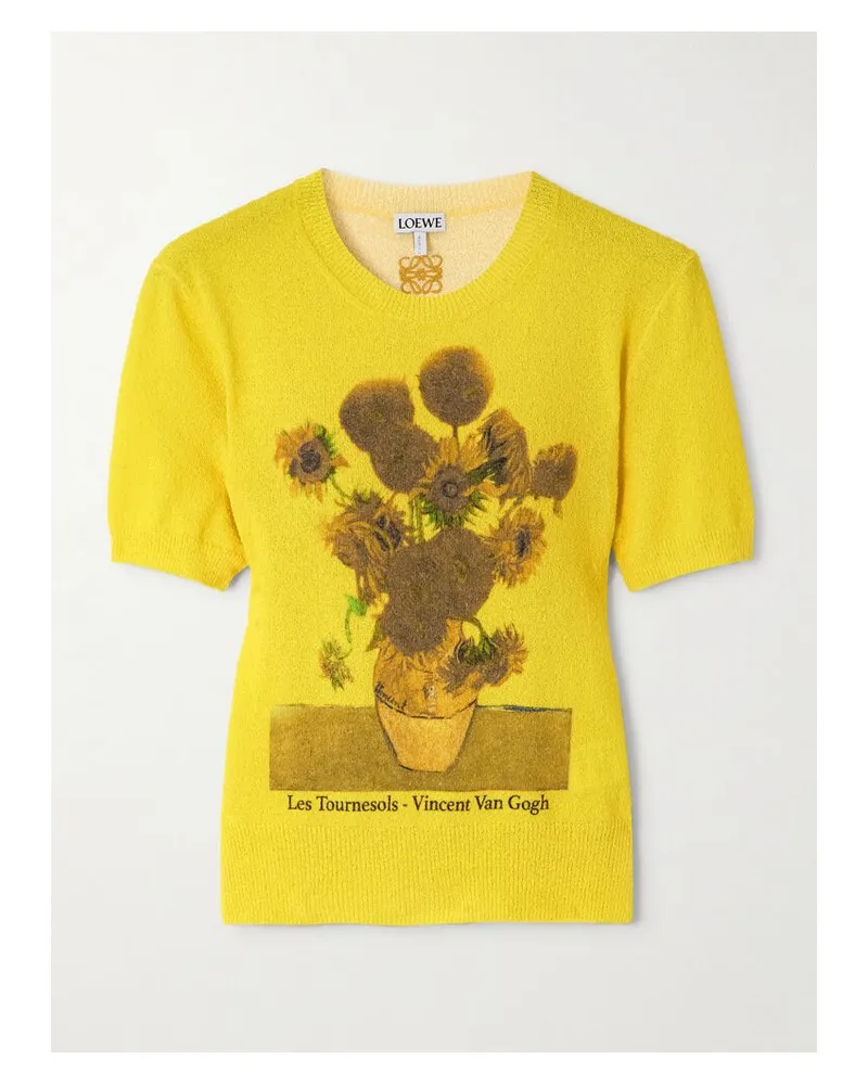 Loewe T-shirt Aus Frottee Aus Einer Baumwollmischung Mit Print - Gelb Gelb