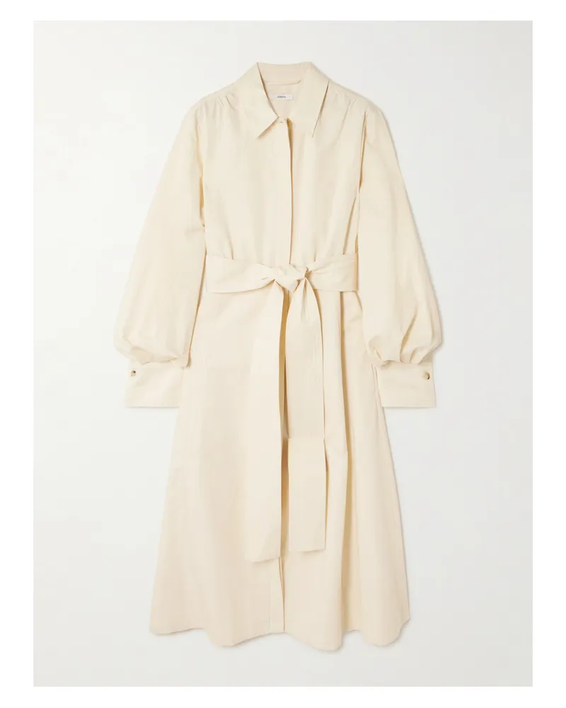 Joseph Ziane Midi-hemdblusenkleid Aus Einer Baumwoll-leinenmischung Mit Bindegürtel - Neutral Neutral