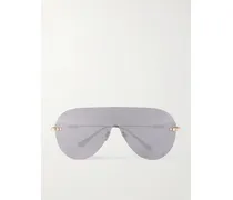 Cd Chain M2u Rahmenlose Pilotensonnenbrille Mit Goldfarbenen Details