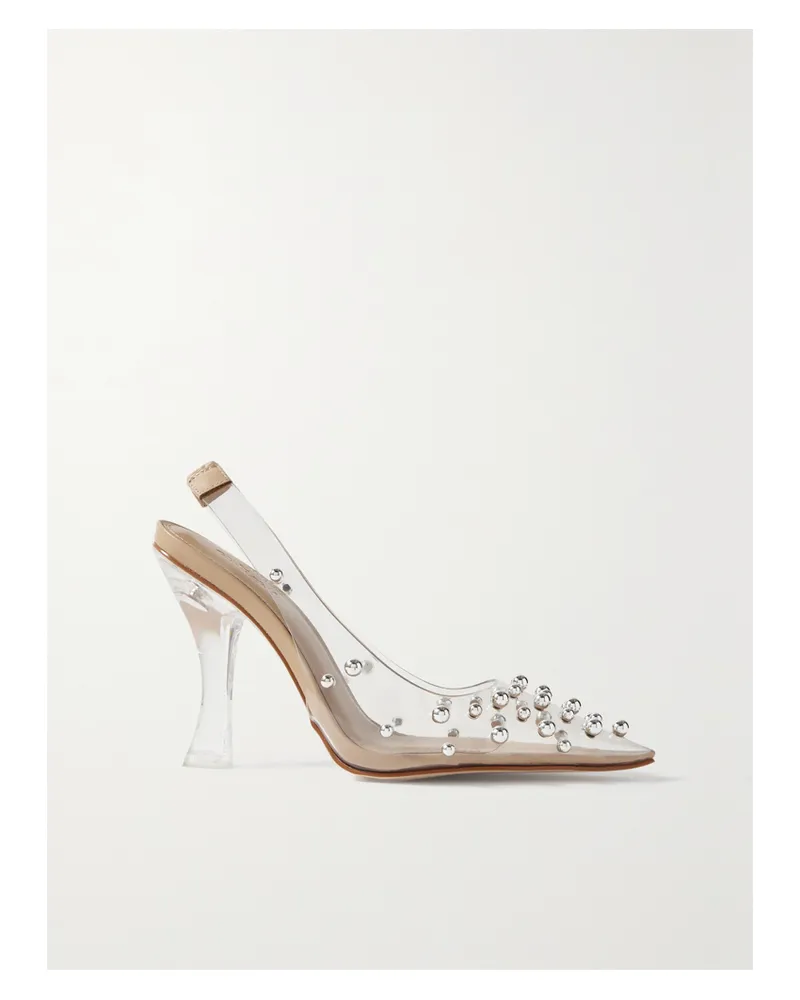Cult Gaia Bijan Slingback-pumps Aus Pvc Mit Verzierungen - Neutral Neutral