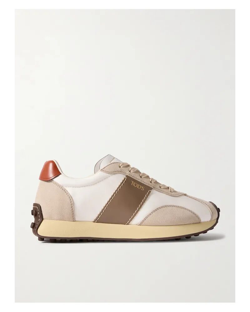 TOD'S Sportivo Active Leather And Suede Sneakers - White White