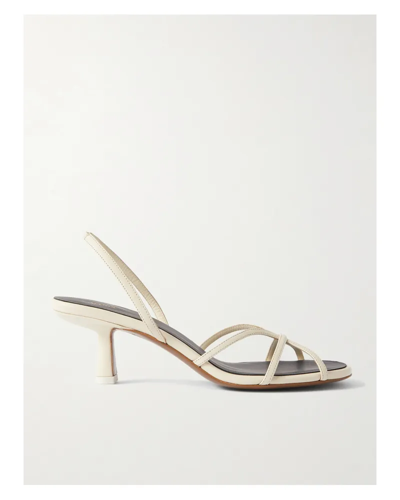 NEOUS Ibor Leather Slingback Sandals - Neutrals Neutrals