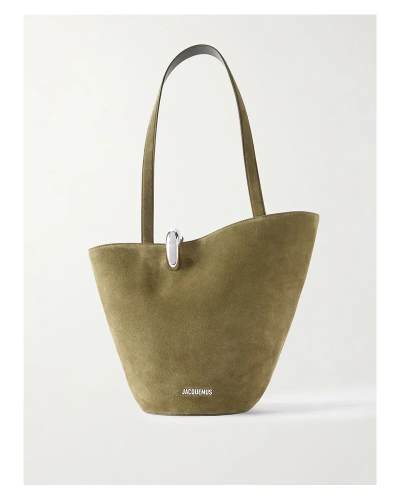Jacquemus Le Bambola Moyen Tasche Aus Veloursleder - Grün Grün